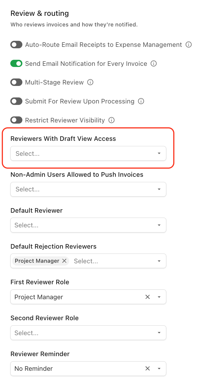 Reviewer Draft Visibility